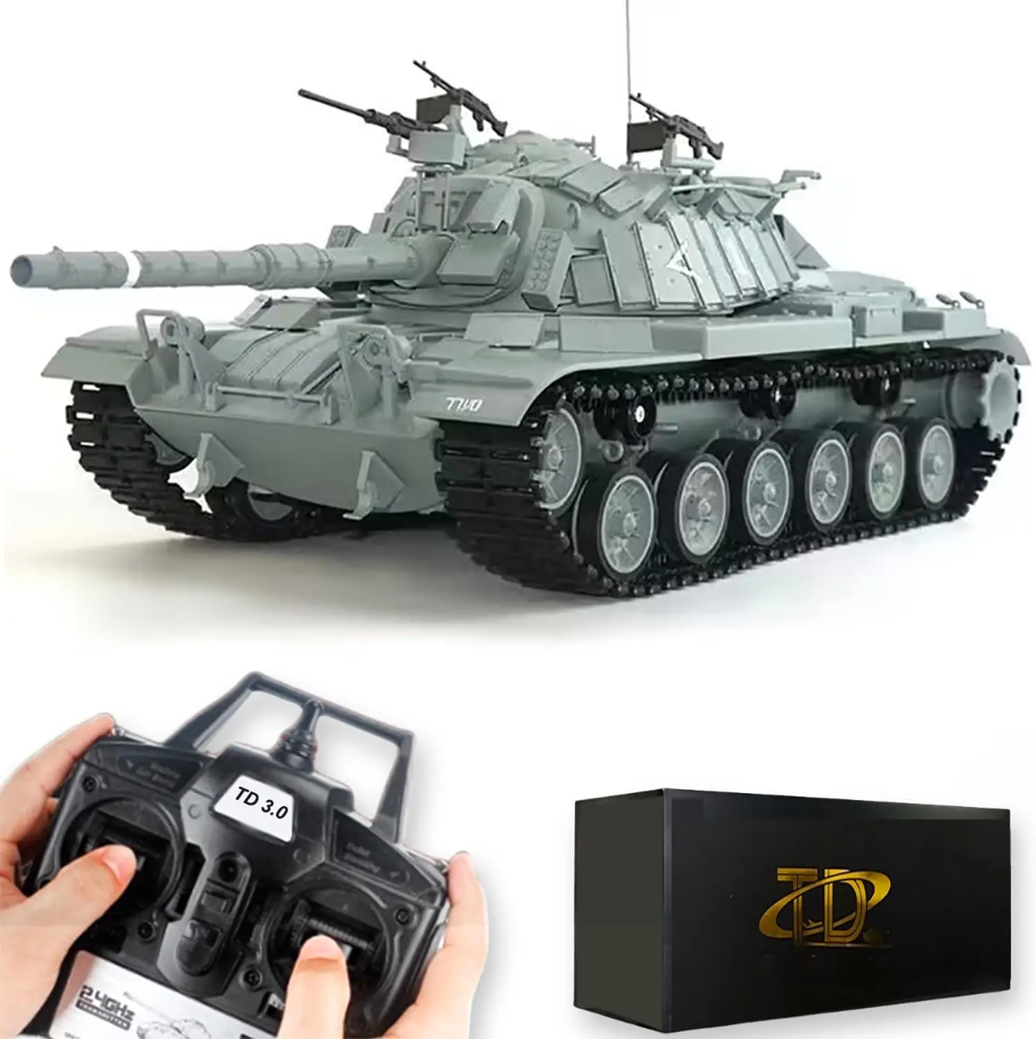 Rapprecious-M60W Magac Télécommande, Combat Principal, Précieux Véhicule Militaire de Guerre, Tir à struction ée, Effet Sonore, Collection