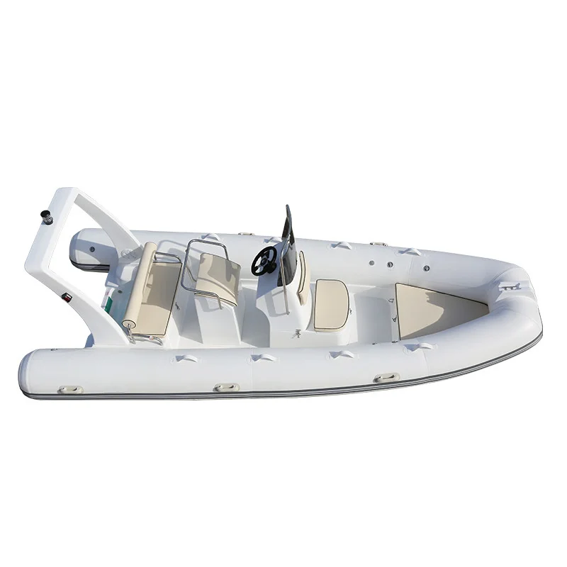 17FT Rhib 520 Hypalon قارب مضلع قابل للنفخ مع محرك خارجي #3