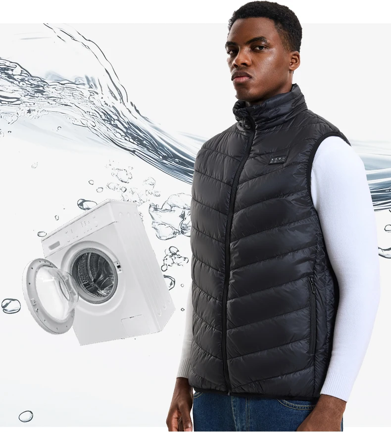 27-Zonen-Smart-Heizweste – Unisex-Winter-Wärmejacke, USB-betriebene Heizweste, für Outdoor- und Freizeitaktivitäten – Detail 5