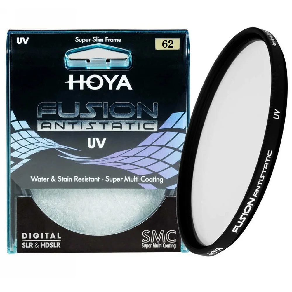 Filtro de superrevestimiento UV antiestático para cámara SLR, 62mm, protección de lente, fujifilm
