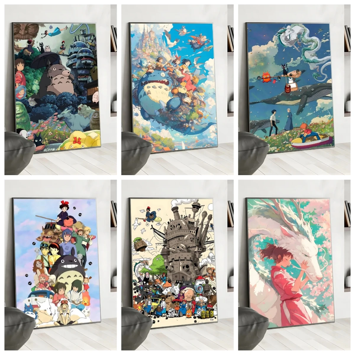 

Набор из 500 пазлов Studio Ghibli Ukiyo-e для всей семьи: игры для игровой комнаты, спальни, гостиной, подарок