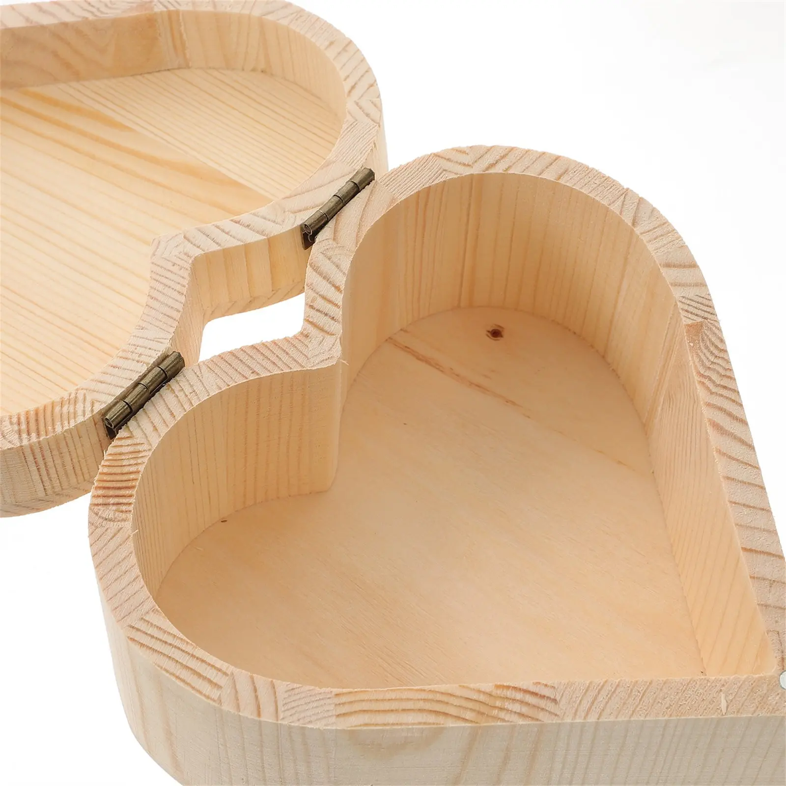 

2Pcs Wooden Jewelry Storage Box Blank Storage Case DIY Craft Holder Necklace Ring Organizer Necklace Case