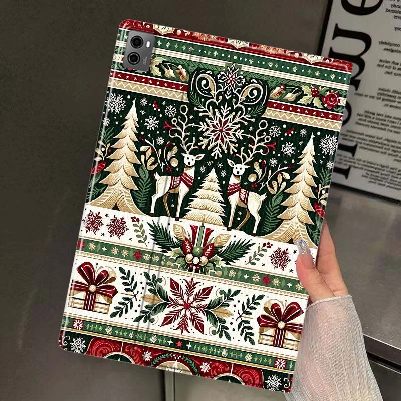 Christmas Art Retro For Lenovo Xiaoxin Tab Pad K10 K11 Y700 P11 3rd GT Pro Plus Gen Tablet Case Gift Cover