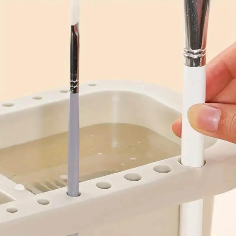 portable multi-functional three in one pen washing bucket, watercolor watercolor acrylic oil painting pen cleaning bucket