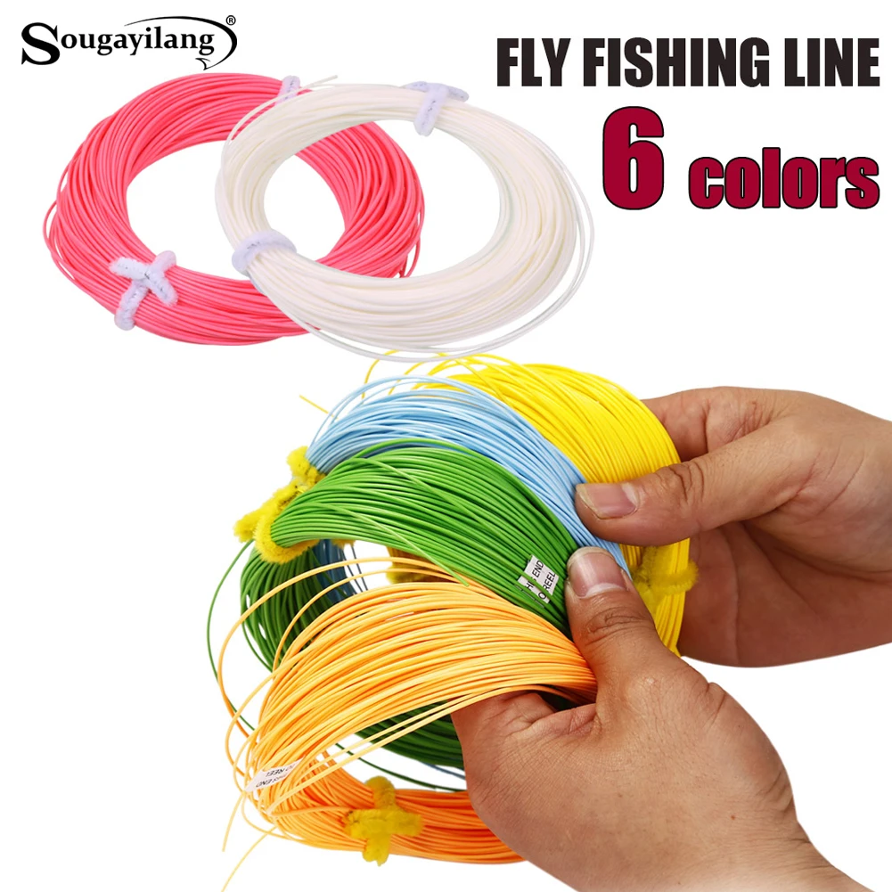 Sougayilang Fliegenfischen Linie 100FT Gewicht Vorwärts Schwimmende Linie 4F/5F/6F/7F/8F Angelschnur für Forelle Fliegenfischen Zubehör