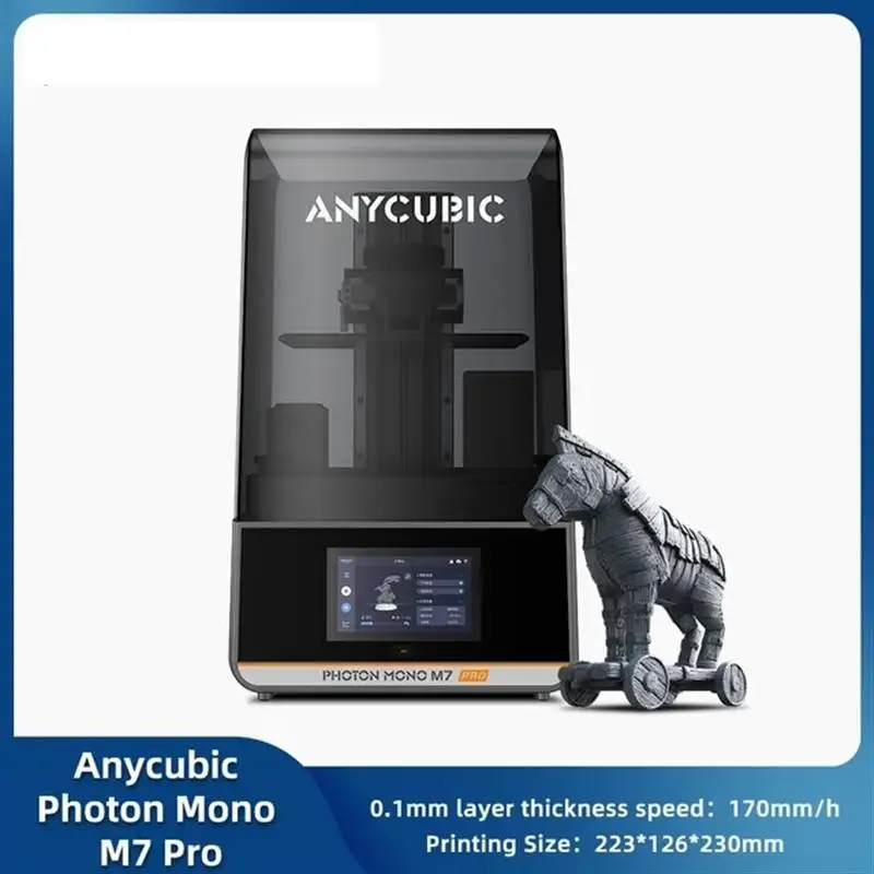 New! Photon Mono M7 Pro 14K+10.1'' LCD Resin Mono MSLA 3D Printer 3D Printer Speed Up to 170mm/h Printing Size 223*126*230mm