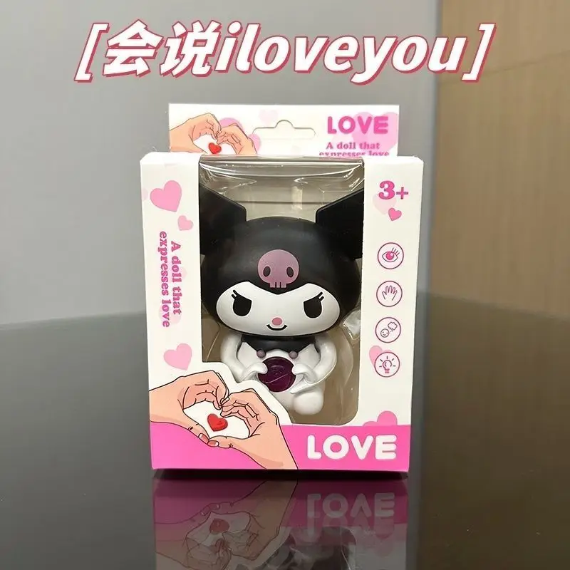 Hellokitty & melody & kuromi, regalo para el Día de San Valentín, un lindo juguete que brilla y habla "I Love You"