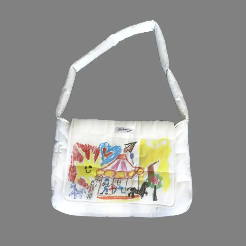 

Женская сумка «Детские воспоминания» с граффити, осенне-зимняя сумка на плечо, Хан Россия, Pures Crossbody Girls