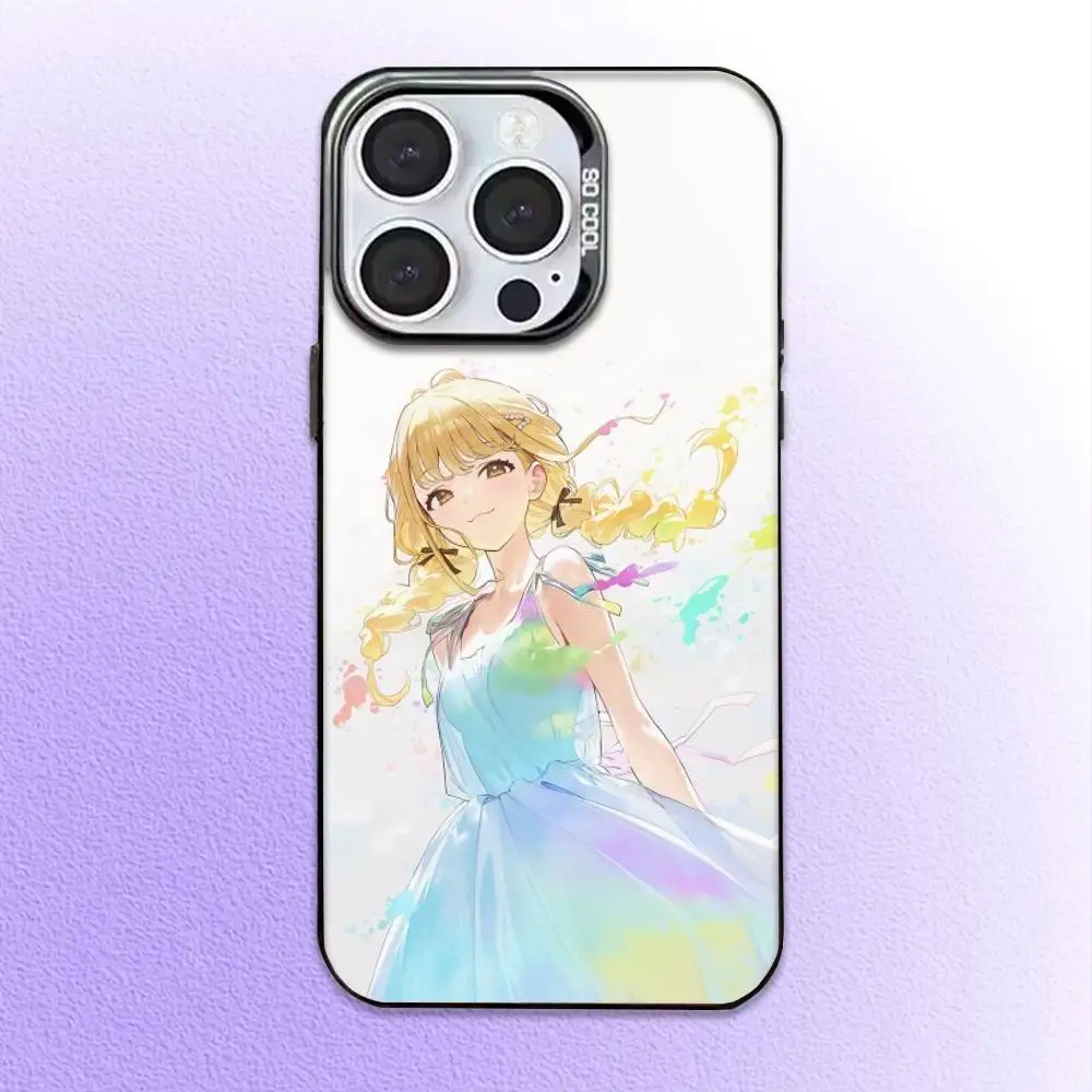 Kitagawa Marin Anime Handyhülle für iPhone17,16,15,14,13,12,11 Plus, Pro Max Black Candy Matte stoßfeste Abdeckung