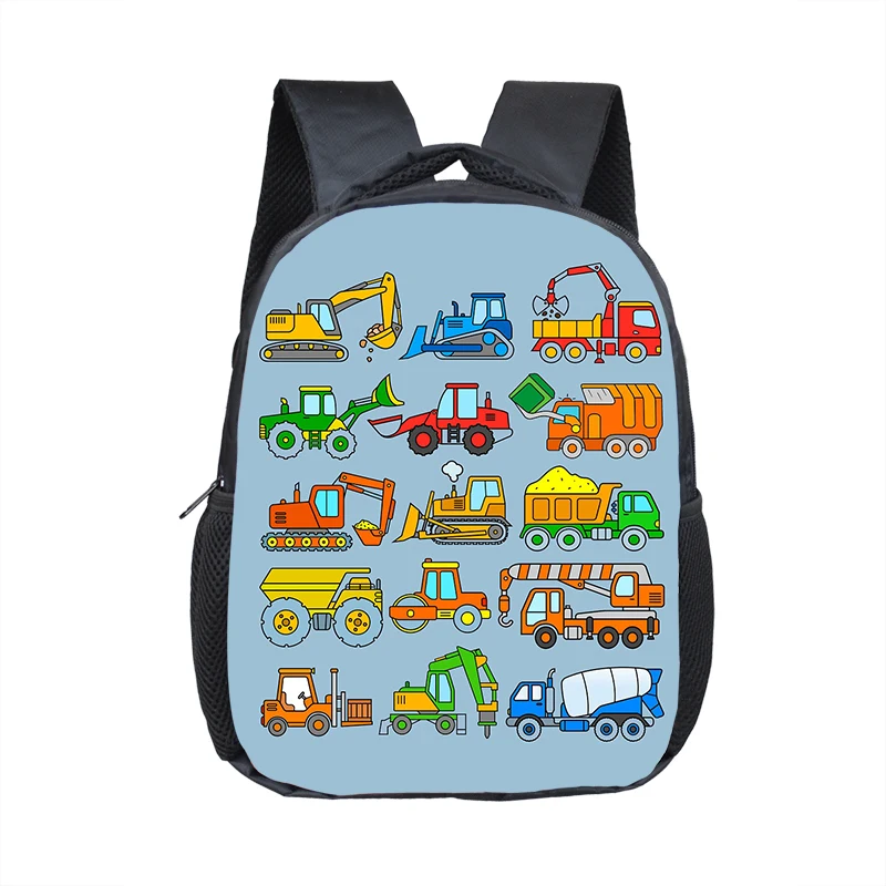 Mochila de Tractor de excavadora de camión de bomberos de dibujos animados para niños, bolsa escolar para niños, bolsa de jardín de infantes, mochila para niños pequeños, bolsa de libros para niños, regalo