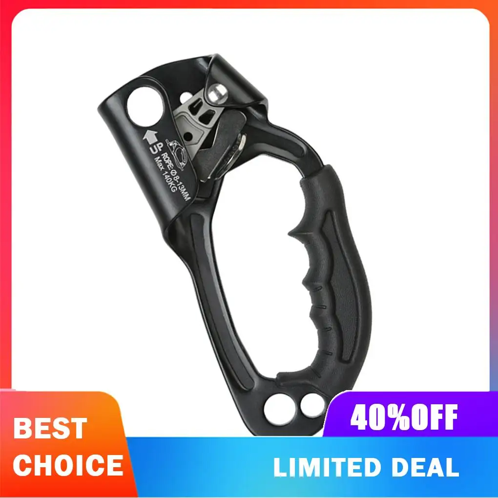 

Ручной скалолазание Ascender Спускное снаряжение с эластичной пружинной альпинистской веревкой 8-12 мм для поиска оранжевого цвета слева