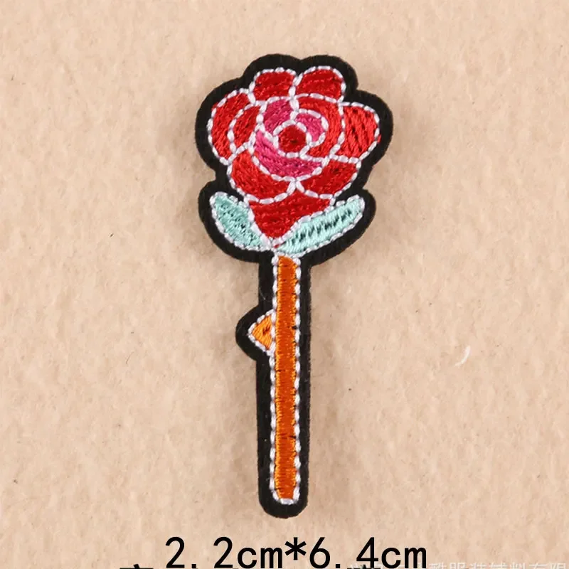 Rose Rich Peony Flower Set Embroidery Patches for Clothing Iron on Clothes Derss Appliques Badge Stripes Sticker Sewing Handwor