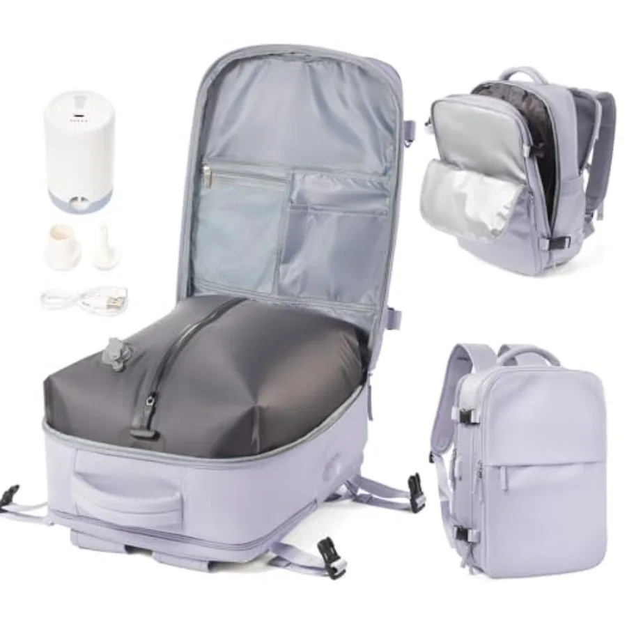 

Вакуумный дорожный рюкзак с электрическим насосом для женщин и мужчин, герметичные компрессионные мешки, водонепроницаемый дорожный рюкзак, ручная кладь для полетов