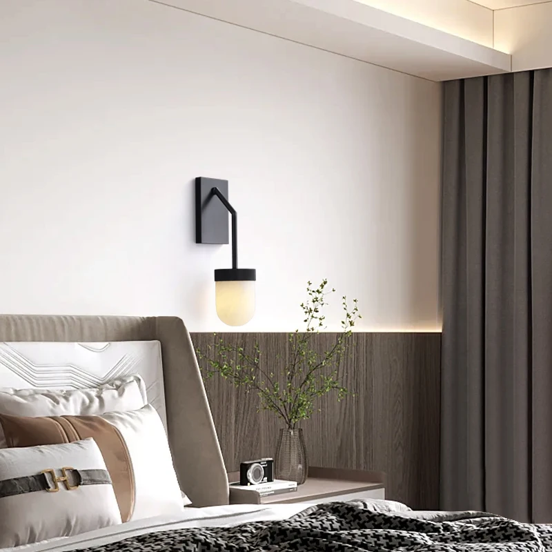 novo design de lâmpada de parede para casa em mármore natural