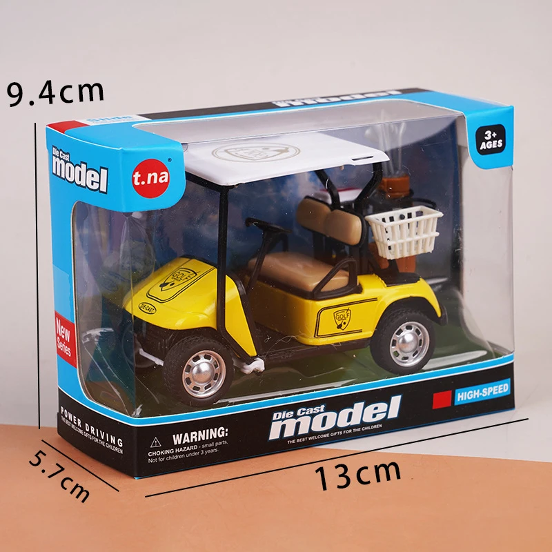 ドールハウスミニチュアゴルフカートモデル; 1:12合金プルバックおもちゃの車; 子供のふり遊びアクセサリー