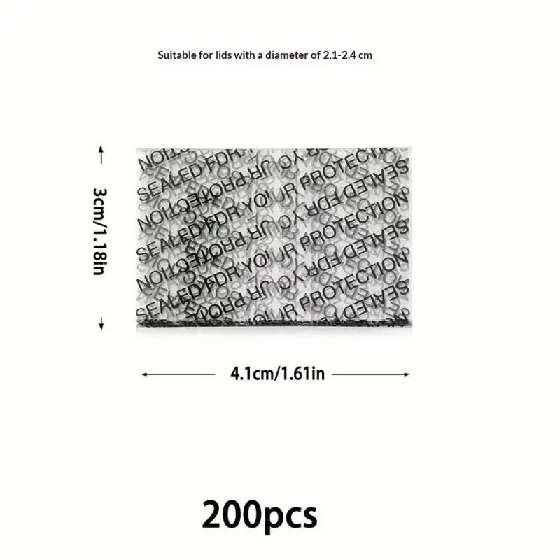 200 Stück bedruckte transparente Schrumpfbänder mit Loch 41x30mm Flaschen-Schrumpffolien Versiegelung für Flaschenverpackungen – Detail 8