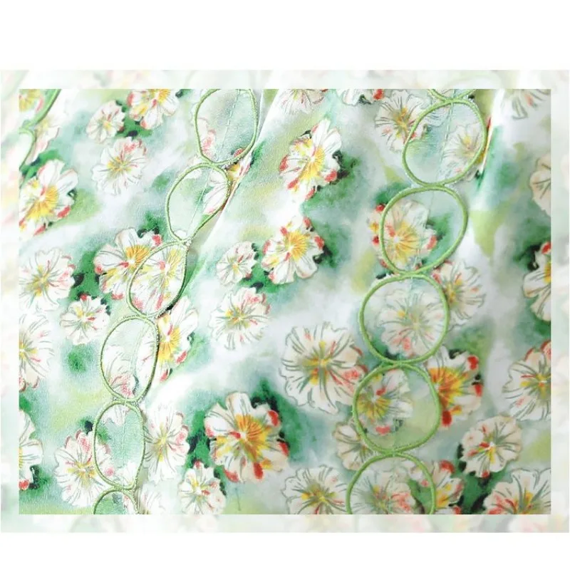 Camiseta de manga corta con cuello redondo para mujer, jersey de gasa con estampado de flores, camiseta colorida que combina con todo, Tops de moda de verano