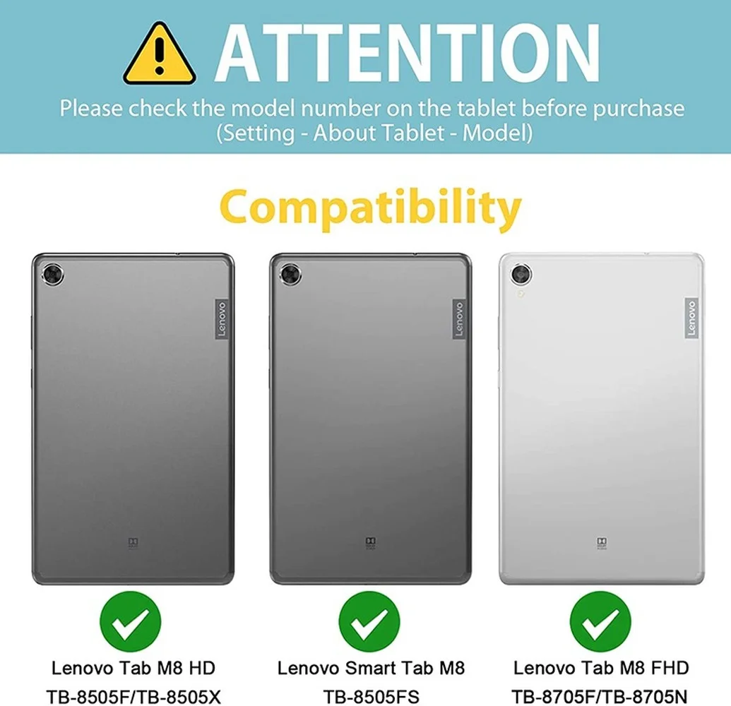 M8 TB-8705 TB-8505 Case 360 Rotating Stand Tablet Cover For Lenovo Tab M9 M8 FHD TB-8705F 3rd 4th Gen 2023 8\