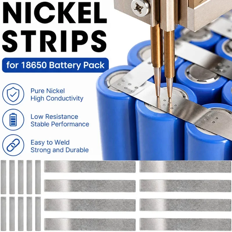 Nickel Plated Steel Strip for 18650 Battery Spot Welding Machine Welder Strap Sheet Nickel Plate Strip Pure Nickel Strip Welding