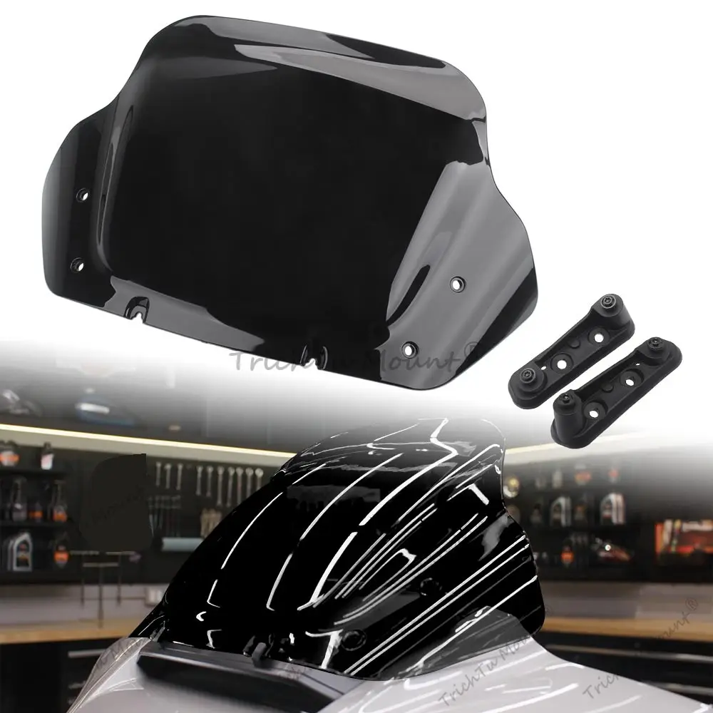 

14-дюймовое черное ветровое стекло для мотоцикла, комплект ветрозащитных дефлекторов для Harley Street Glide CVO/SE FLHX/I 2023 года и новее