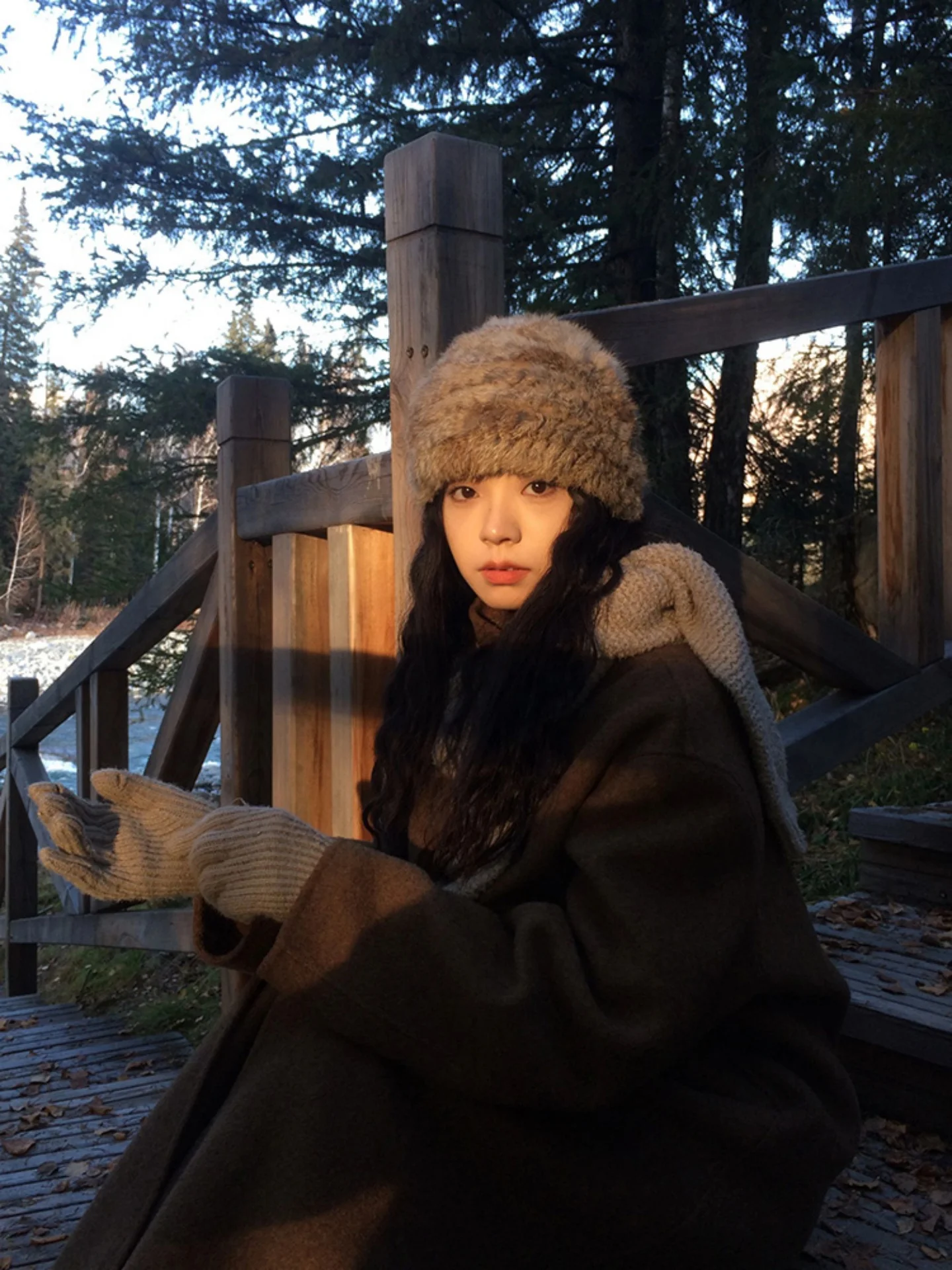 Thickened Rabbit Fur Fishing Cap Women's Autumn Winter Travel Warm Ear Protection Plush Wrap Head Hat Soft Cozy Knitted Hat