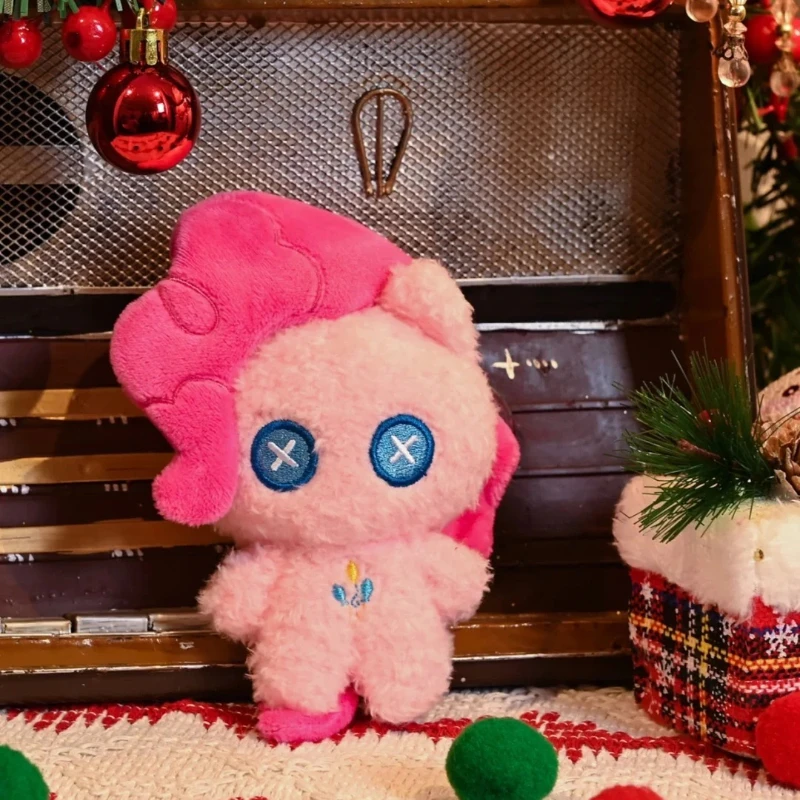 Autêntico pequeno pônei aquecedor noite boneca série caixa cega pinkiepie arco-íris traço macio pelúcia pingente decoração surpresa presente de natal