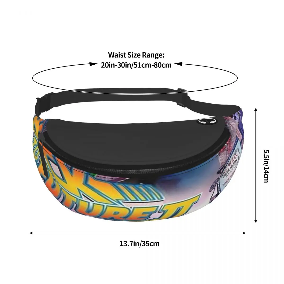 العودة إلى المستقبل حزمة مراوح الرجال النساء Crossbody قابل للتعديل الخصر حقيبة السفر تشغيل الهاتف الحقيبة #3