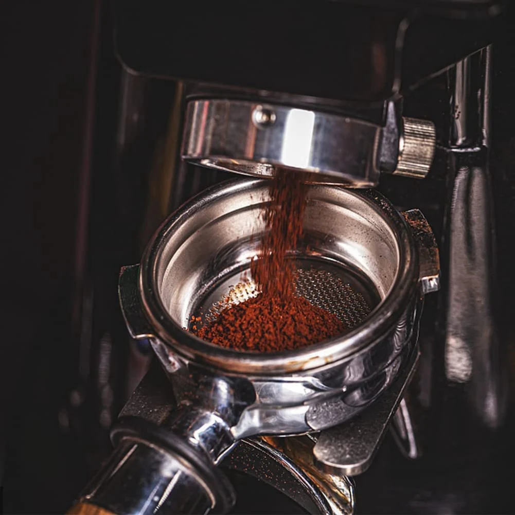 Cesta de filtro de café de 51mm, filtro de 2 tazas y 1 taza portafiltro sin fondo, filtro de café de acero inoxidable de 2 piezas