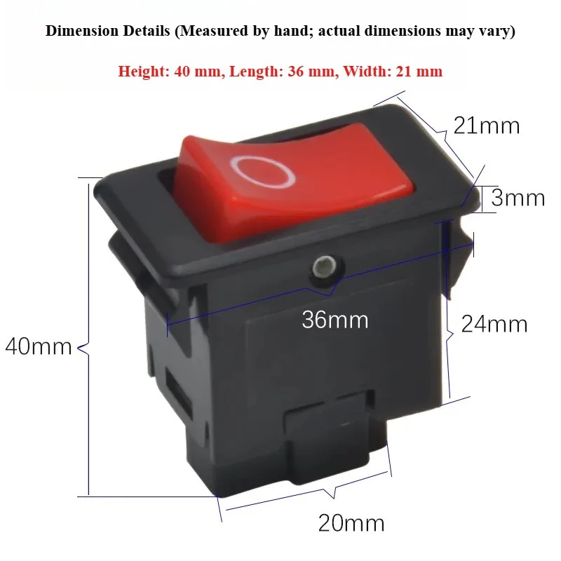 5pcs Toggle Switch for Car and Truck Modifications, Motorcycles, and Electric Vehicles—Universal 12V/24V Boat-Style Switch