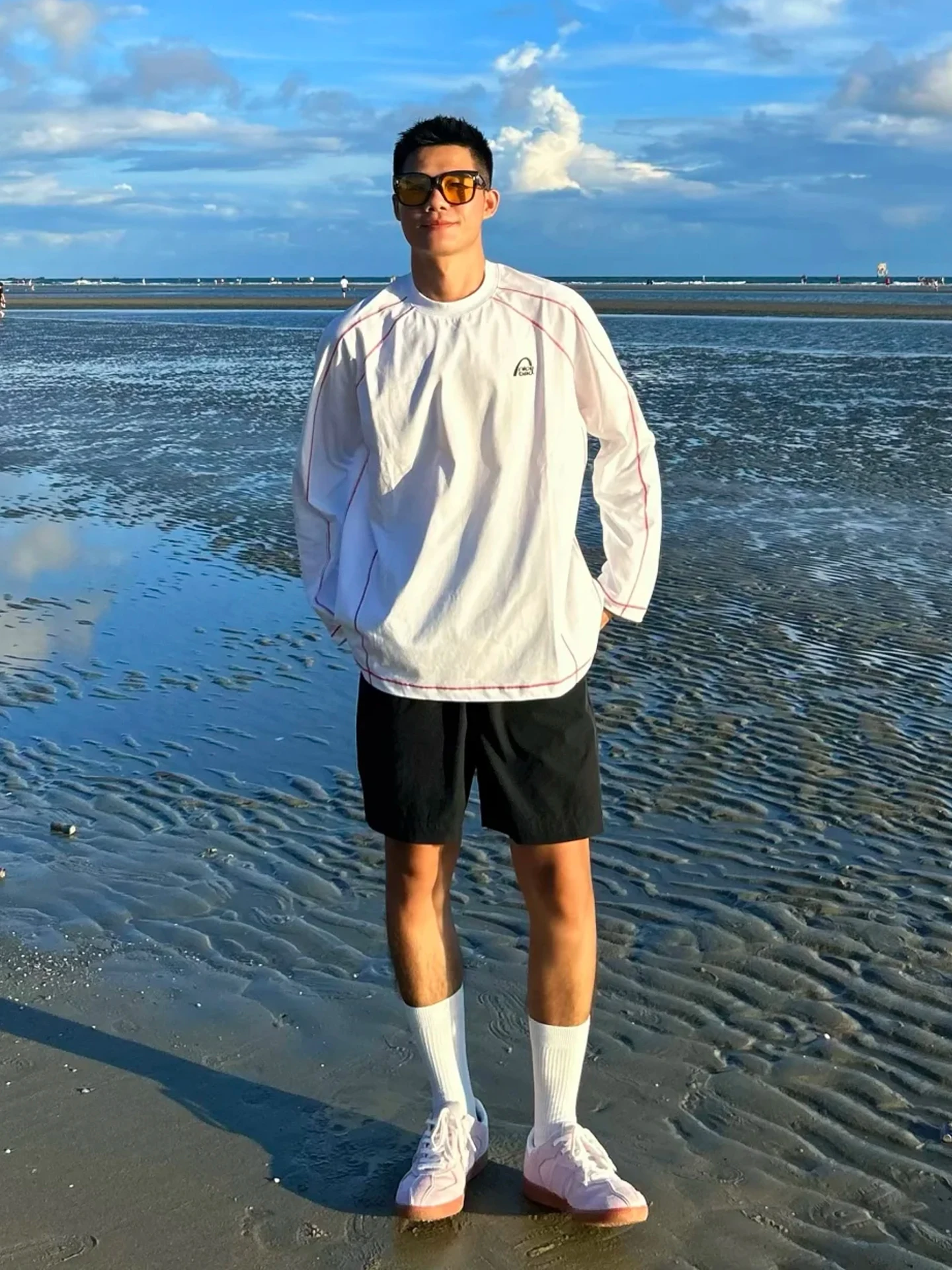 

Bla Qui-Dry Спортивные orts Мужские летние уличные тонкие дышащие ледяные шелковые повседневные до колена Длина четырех пятых Полиэстер F...