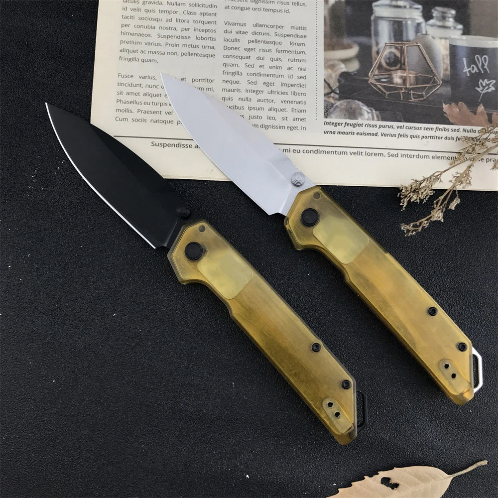 

Tactical 2038 Folding Pocket Knife D2 Steel Blade PEI/Aluminum Alloy Handle Outdoor Fishing Camping Paring Knife EDC Tools Gift