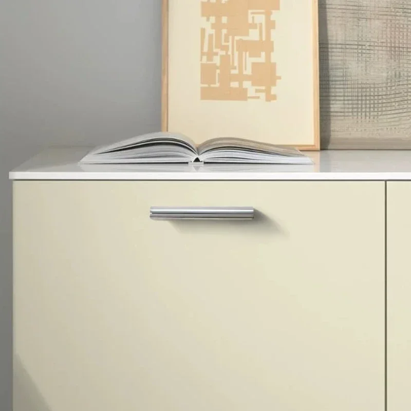 Amerikanische Möbelgriffe für Küchenschränke, lange Schubladenknöpfe, moderne Schrank- und Garderobentürgriffe, silberne minimalistische quadratische Kupfergriffe – Detail 9