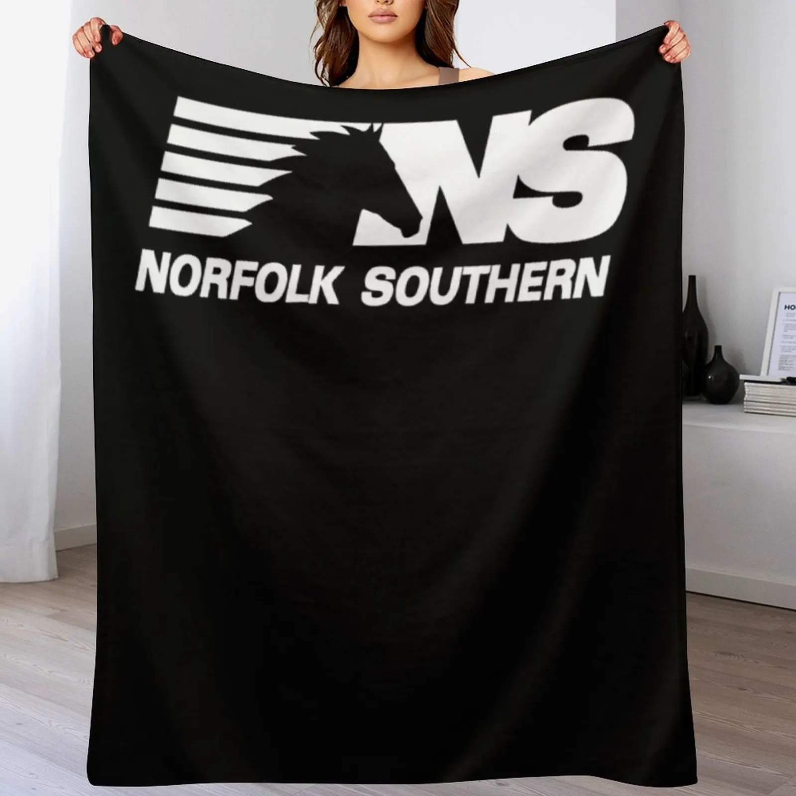 Norfolk Southern Railway Throw Blanket For Baby Plaid on the sofa Sofa Blankets