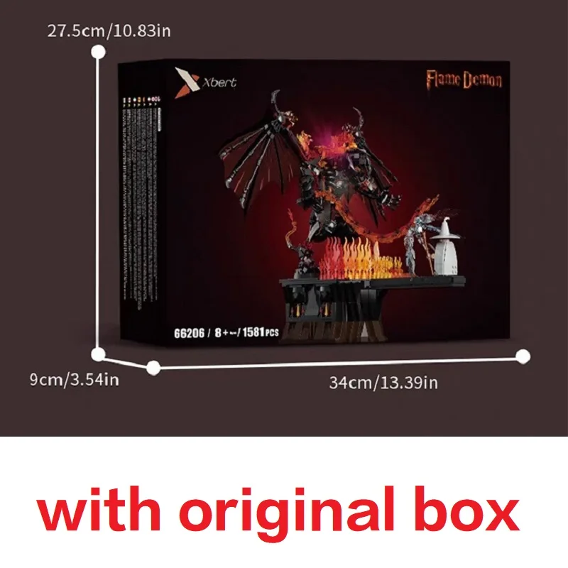 

Original Box Toy Gift For Kid Adult 1361PCS Creative The Wizard King And His Mount Black Dragon Model Building Blocks Constructi