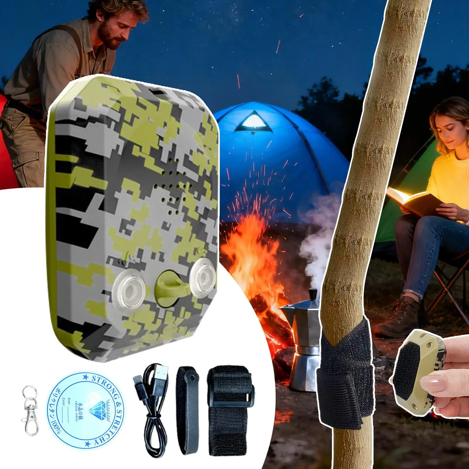 Outdoor Alarm Pull Line Alarm Camping Fishing Alert area Anti-theft Perimeter Alarm Outdoor Camping Trip Wire Alarm view 5