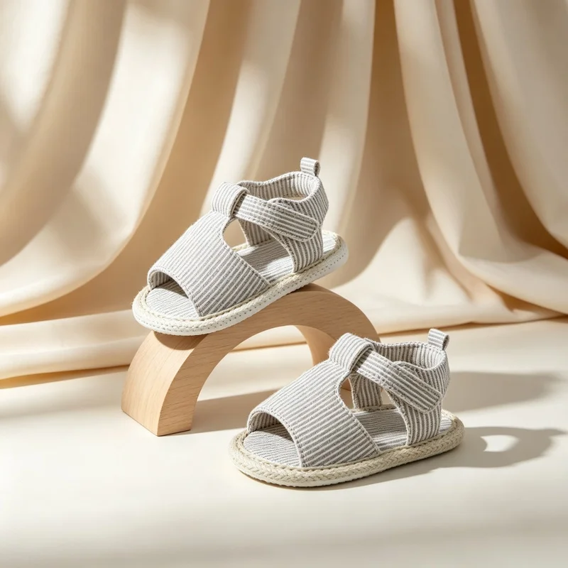Baby Summer Sandals Soft Sole Anti-slip Walking Shoes Espadrille Toddler Girls Boys