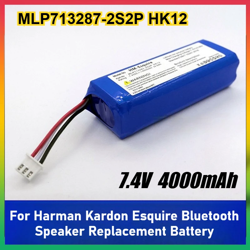 

7.4V 4000mAh MLP713287-2S2P HK12 Rechargeable Lithium Battery for Harman Kardon Esquire Bluetooth Speaker Replacement Battery