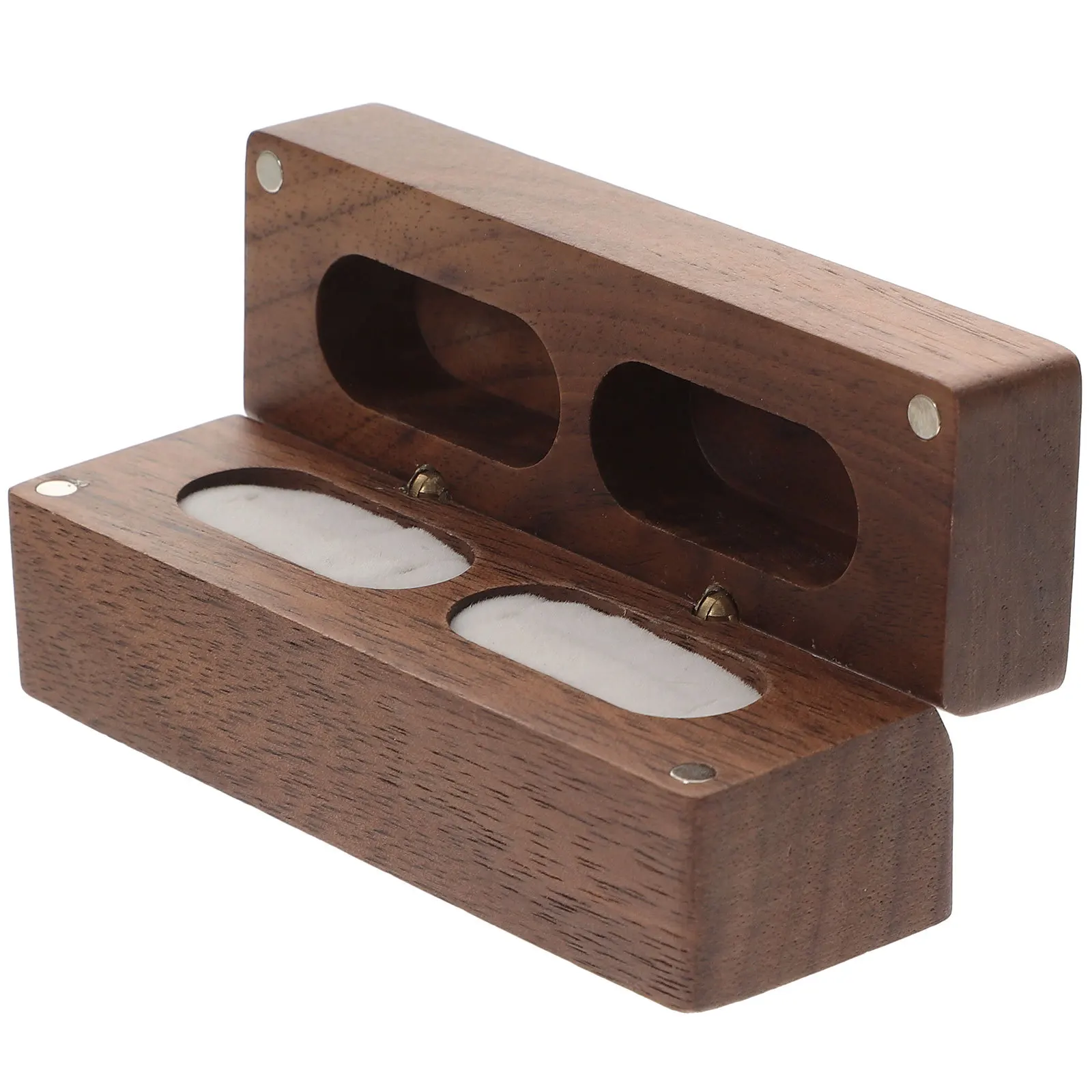 Wooden Wedding Ring Box Compact Lightweight Design Elegant Ring Case for Wedding Proposal Engagement Jewelry Gift