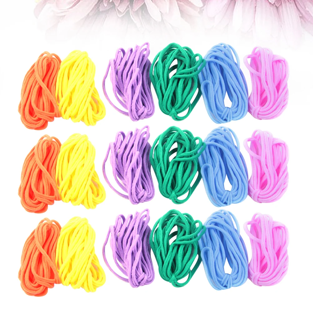 288 Pcs Finger String Toy Solid Color Cradle String Educational Playthings Knitting Elastic String Hand Game Supplies for Home P