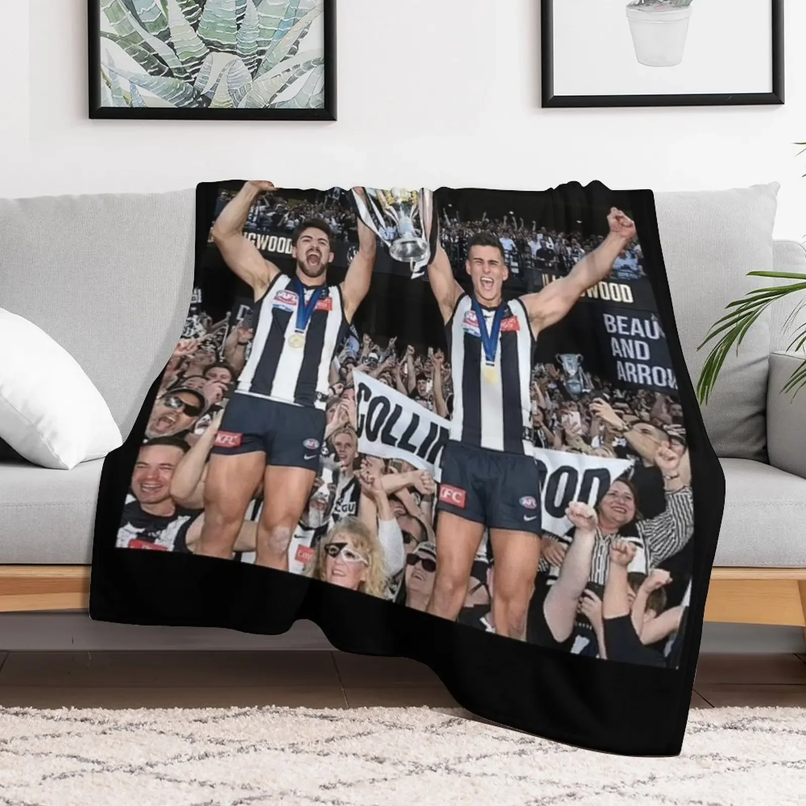 Daicos Brothers Premiership Trophy Collingwood Throw Blanket Flannel Luxury St Sofa Throw Blankets