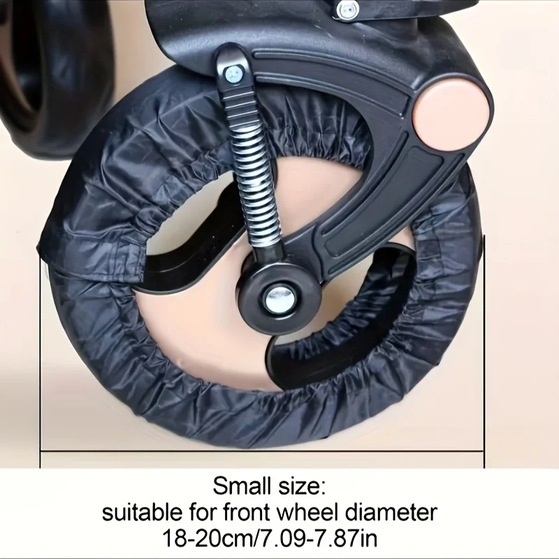 2Pcs Baby Stroller Wheel Cover Dustproof Wheelchair Tire Protector Infant Pushchair Pram Wheel Anti-Dirty Oxford Cloth Case Acce