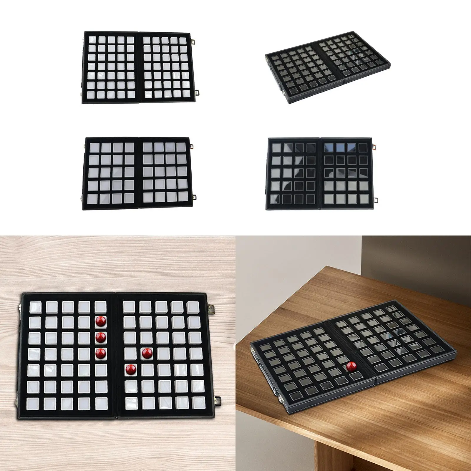 Diamond Jewelry Display Tray Multigrid GEM Storage Organizer Tray for Retail Shows