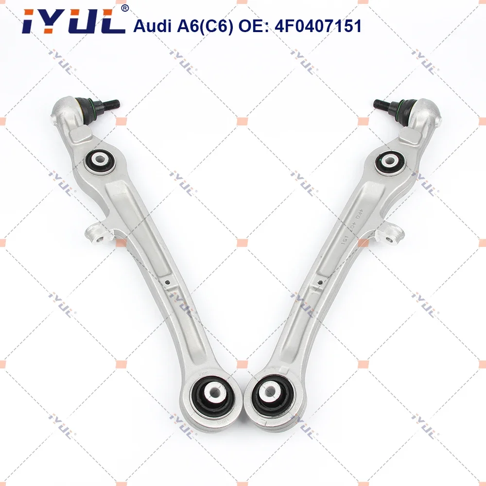 

IYUL A Pair Front Lower Suspension Control Arm Straight For Audi A6 4F2 4FH 4F5 A6L C6 4F0407151 4F0407151A