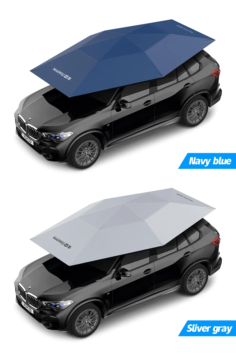 Mynew own patent design car roof use fully remote control car sunshade umbrella canopy for car protection and uv resistant