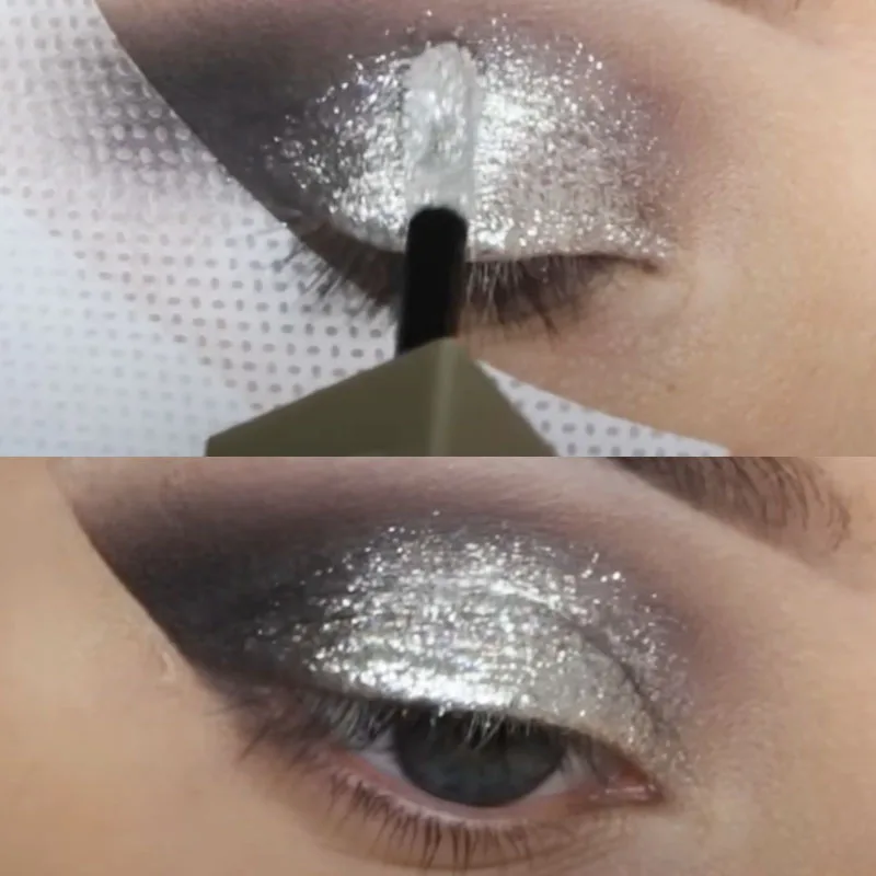 Liquid Glitter Eyeshadow Lasting Quick-Drying, Opaque Gel-Based Eyeshadow for Creating High-Impact Multi-Dimensional Eye Looks