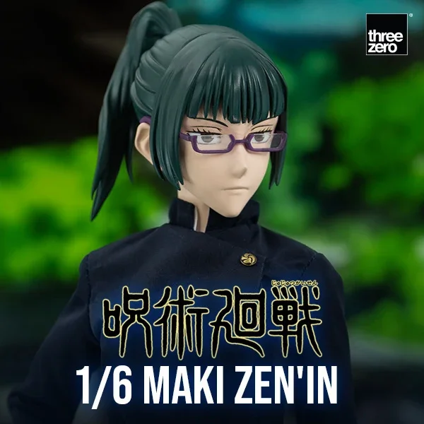 Threezero figzero 1/6 zenin Maki อะนิเมะ jujutsu Kaisen โมเดลตุ๊กตาสะสมต้นฉบับตุ๊กตาขยับแขนขาได้ของเล่นรูปปั้น