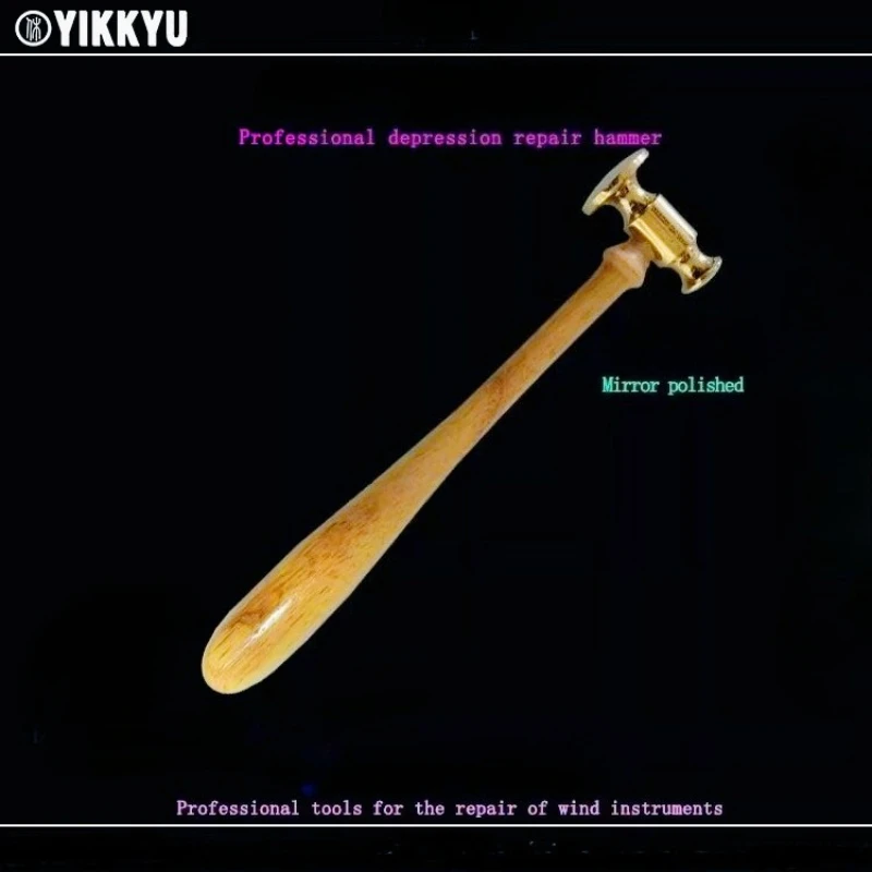 Musical Instrument Repair Tools Sax Flute Repair Copper Tube Depression Flat Pit Sheet Metal Hammer Copper Hammer Glue Hammer