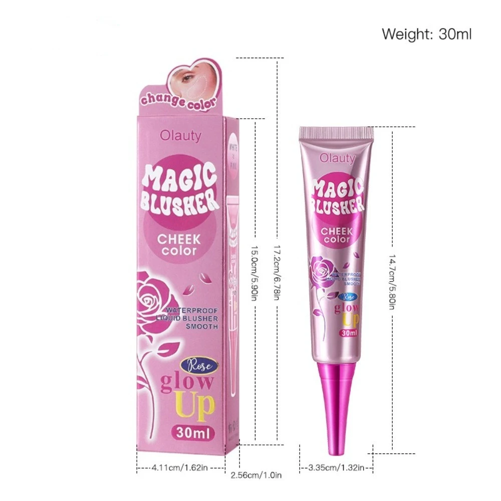 New Long Lasting Temperature Sensitive Blusher Matte Brightening Magic Blusher Color Change Natural Liquid Blush