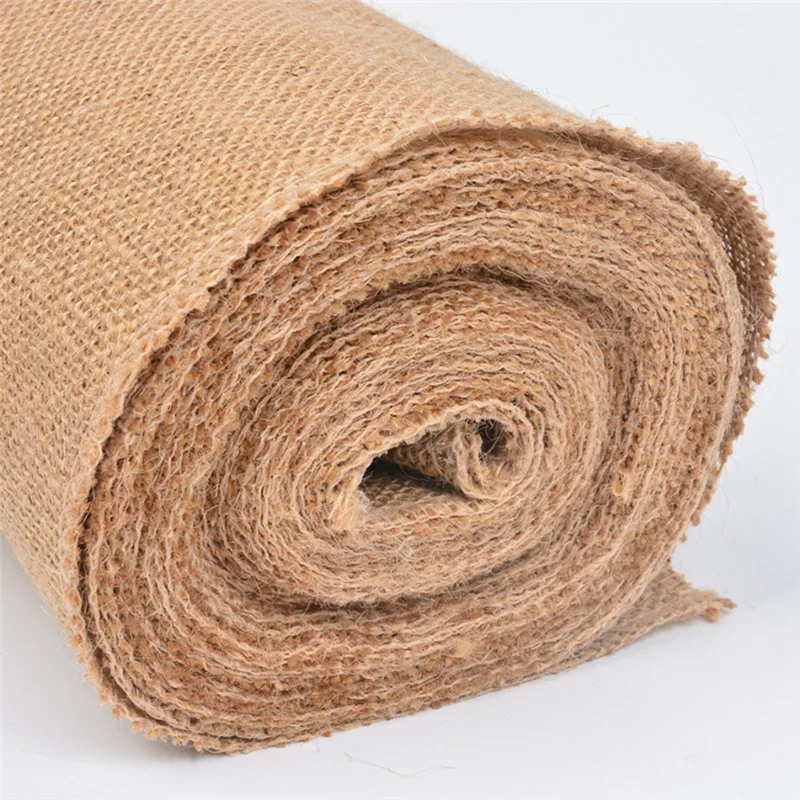 2M Natural Jute Fabric Burlap Handwork Crafts Hemp Ribbon 3mm 4mm 5mm 6mm 8mm 10mm 12mm Christmas Decoration for Home Sewing DIY