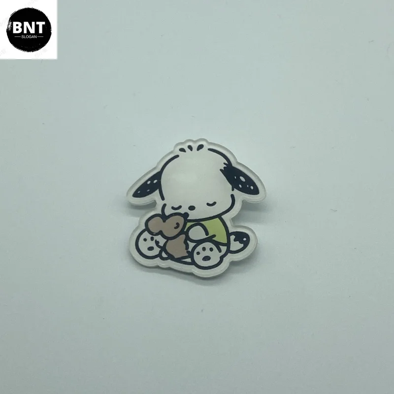 Sanrio Pochacco Cartoon Brosche Anime Anime Figur Waren Dekoration Anstecknadeln Rucksäcke Kleidung Dekoration Weihnachts geschenk